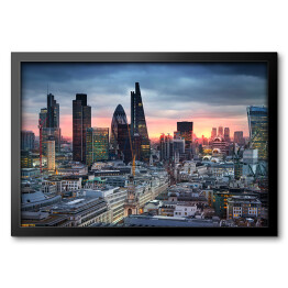 Obraz w ramie Panorama Londynu o wschodzie słońca