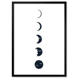 Plakat w ramie Fazy księżyca