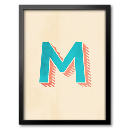 Kolorowe litery z efektem 3D - "M"