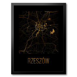 Czarno złota mapa - Rzeszów