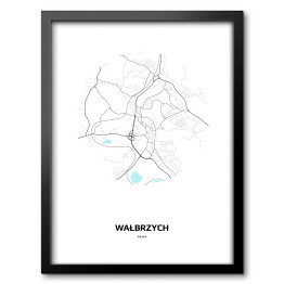 Mapa Wałbrzycha w kole
