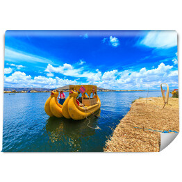 Fototapeta Łódź na jeziorze Titicaca, Peru