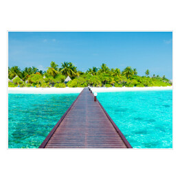 Plakat samoprzylepny Luksusowe wakacje na tropikalnej wyspie