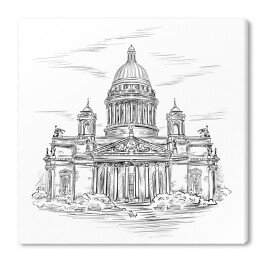 Obraz na płótnie Katedra św. Izaaka - szkic