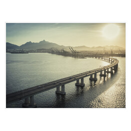 Plakat Most nad oceanem prowadzącym do Rio de Janeiro