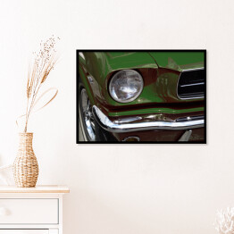 Plakat w ramie Zielony Ford Mustang 1965