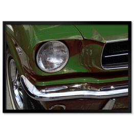 Plakat w ramie Zielony Ford Mustang 1965