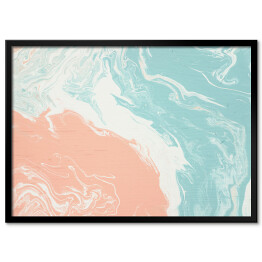 Plakat w ramie Niebiesko rożowa abstrakcyjna powierzchnia
