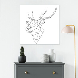 Plakat samoprzylepny Abstrakcyjny jeleń