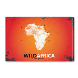 Obraz na płótnie Zarys Afryki na tle w ciepłym kolorze