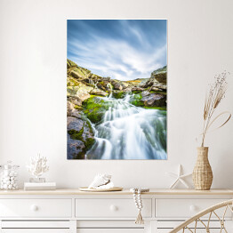 Plakat Wodospad Zillertal w Alpach w Austrii