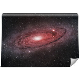 Fototapeta samoprzylepna Fioletowo-czerwone galaktyki spiralne w przestrzeni kosmicznej