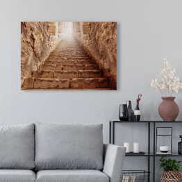 Obraz na płótnie Kamienne schody w kolorze rdzy