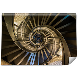 Fototapeta winylowa zmywalna Spiralne schody w wieży - architektura wnętrz budynku