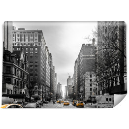 Fototapeta samoprzylepna Żółte taksówki w Upper West Site of Manhattan, Nowy Jork