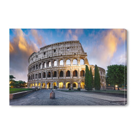 Obraz na płótnie Colosseum w Rzymie w trakcie półmroku, Włochy