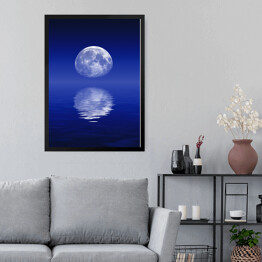 Obraz w ramie Księżyc odbijający się w morzu