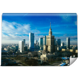 Fototapeta samoprzylepna Panorama Warszawy w pięknych kolorach