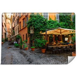 Fototapeta winylowa zmywalna Widok na urokliwą uliczkę w Rzymie 