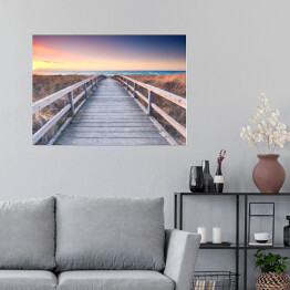 Plakat samoprzylepny Zachód słońca wiosną - Morze Bałtyckie