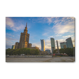Obraz na płótnie Warszawa z drapaczami chmur