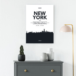 Obraz na płótnie Typografia z widokiem Nowego Jorku