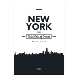 Plakat Typografia z widokiem Nowego Jorku