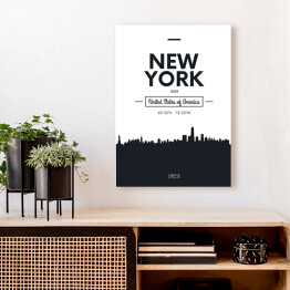 Obraz na płótnie Typografia z widokiem Nowego Jorku