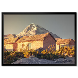 Plakat w ramie Domy w Parku Narodowym Sajama, Boliwia