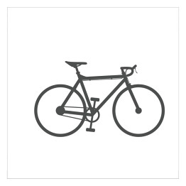 Plakat samoprzylepny Czarny rower na białym tle