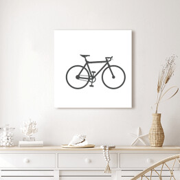 Obraz na płótnie Czarny rower na białym tle