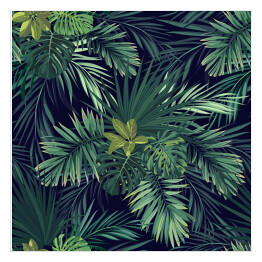 Plakat samoprzylepny Kompozycje z tropikalnych liści