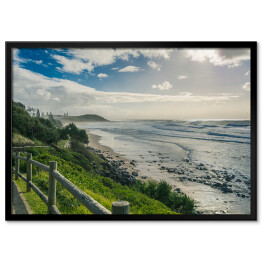 Plakat w ramie Piękny słoneczny dzień na plaży w Ballina, Australia