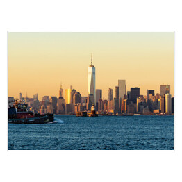Plakat Panoramiczny zmierzch nad Manhattanem (Nowy Jork)