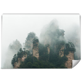 Fototapeta winylowa zmywalna Góry otoczone chmurami w Zhangjiajie, Chiny