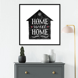 Plakat w ramie "Dom, ukochany dom" - ilustracja