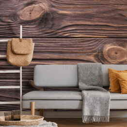 Fototapeta samoprzylepna Ciemnobrązowy drewniany panel na ścianę i podłogę