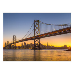 Plakat samoprzylepny San Francisco - linia horyzontu od strony Oakland 