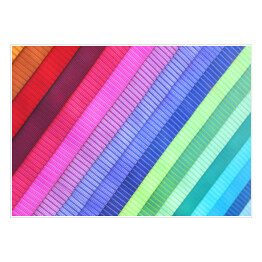 Plakat Kolorowa tkanina w ukośne pasy