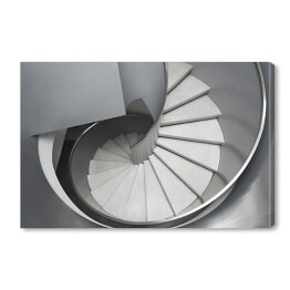 Obraz na płótnie Popielato białe spiralne schody