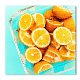 Obraz na płótnie Cytryny w szklanej misce
