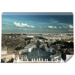 Fototapeta winylowa zmywalna Widok z Bazyliki na Plac Świętego Piotra w Watykanie w Rzymie