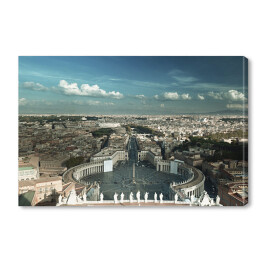 Obraz na płótnie Widok z Bazyliki na Plac Świętego Piotra w Watykanie w Rzymie