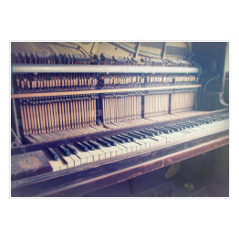 Plakat Stary uszkodzony fortepian