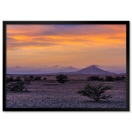 Plakat w ramie Krajobraz przy zmierzchu, Namibia
