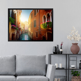 Obraz w ramie Romantyczny zaułek w Wenecji