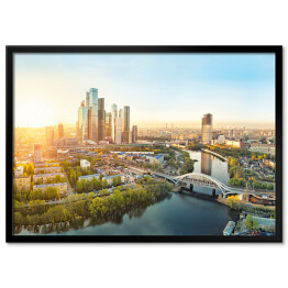 Plakat w ramie Wschód słońca nad Centrum Moskwy