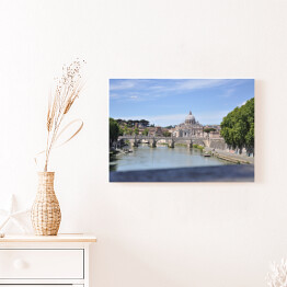 Obraz na płótnie Widok z mostu w Rzymie