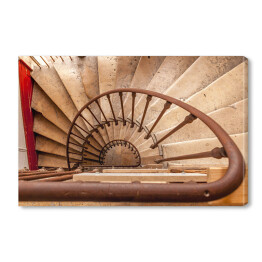 Obraz na płótnie Kręcone schody z jasnego drewna