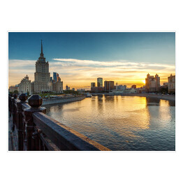 Plakat Piękny pejzaż miejski - Moskwa w trakcie zmierzchu